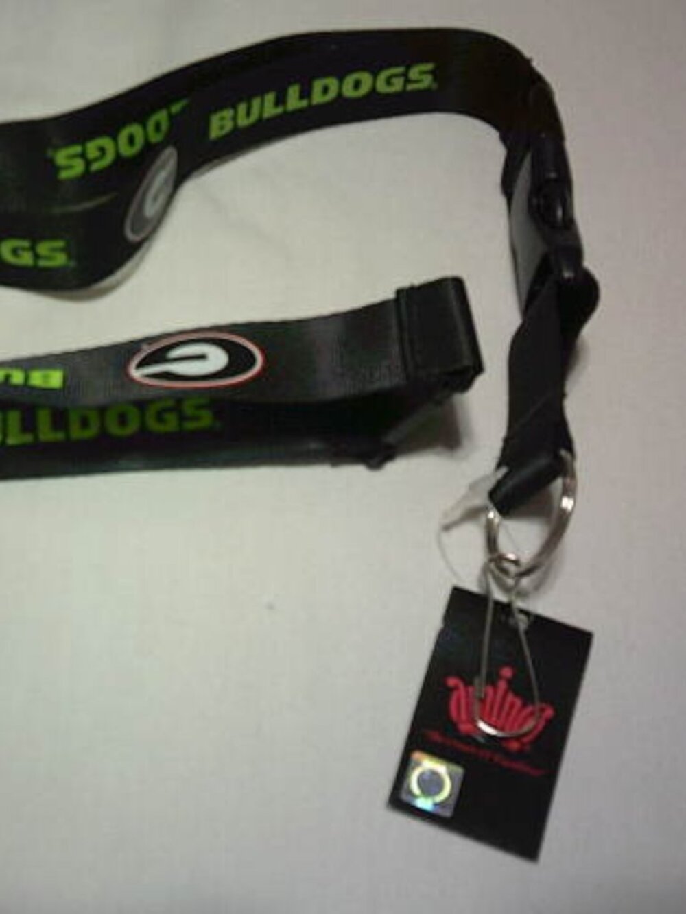 NEW AMINCO GEORGIA BULLDOGS LANYARD OFFICIALLY LICENSED DETACHABLE KEYCHAIN 🏈